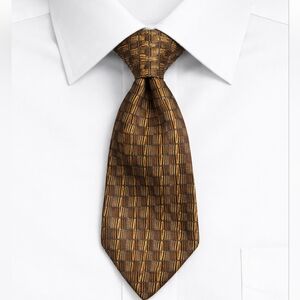 Vtg PAVONE Basketweave Psychedelic Geometric Silk Tie